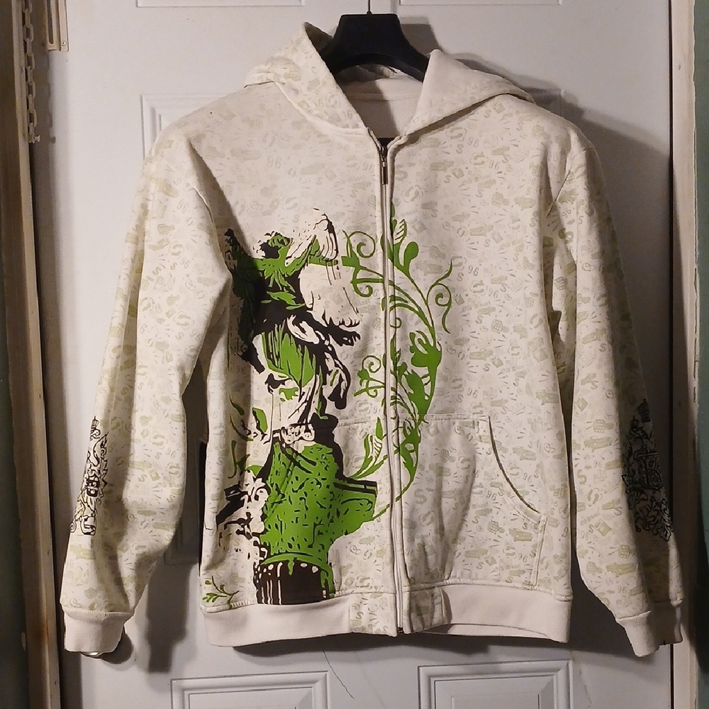 Men's Graphic Hoodie with Green and Black Design